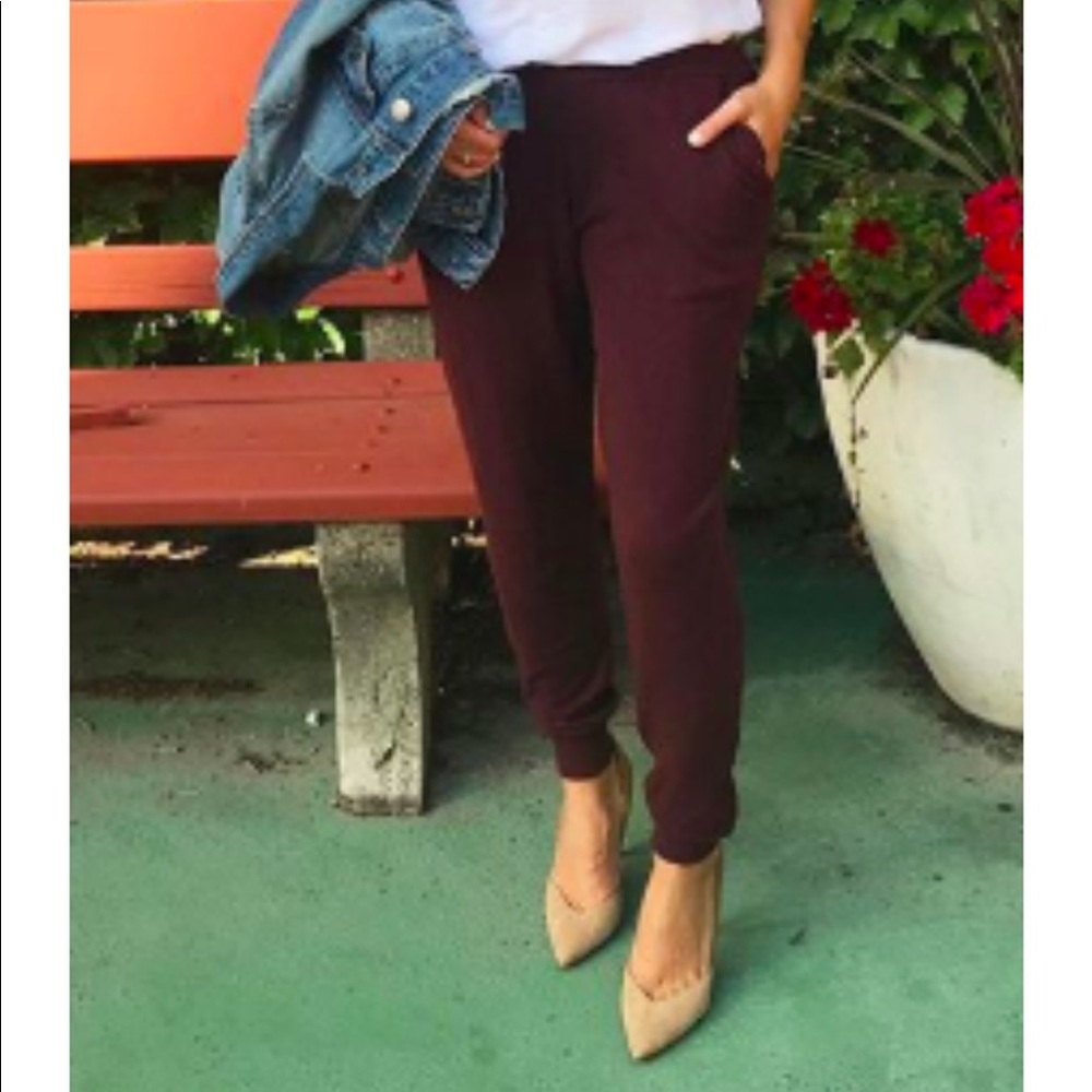 Burgundy Cashmere Jogger